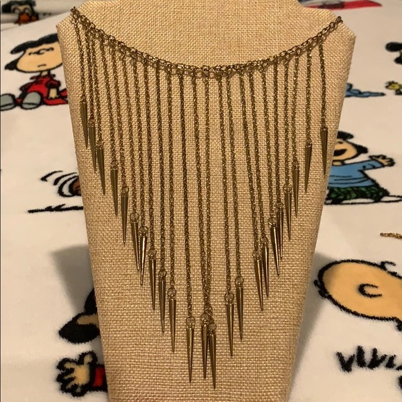 Gold Waterfall kingdom warrior trendy necklace NWT - Picture 2 of 9